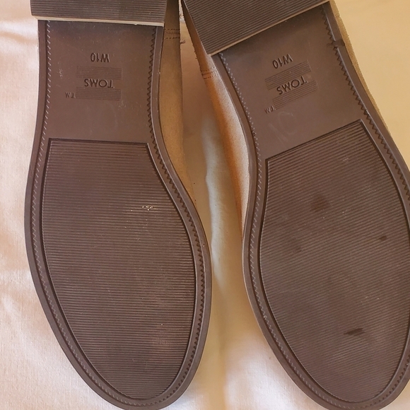 Toms Ella Tan Suede Chelsea Sz. 10 Ankle Boot - Picture 8 of 10